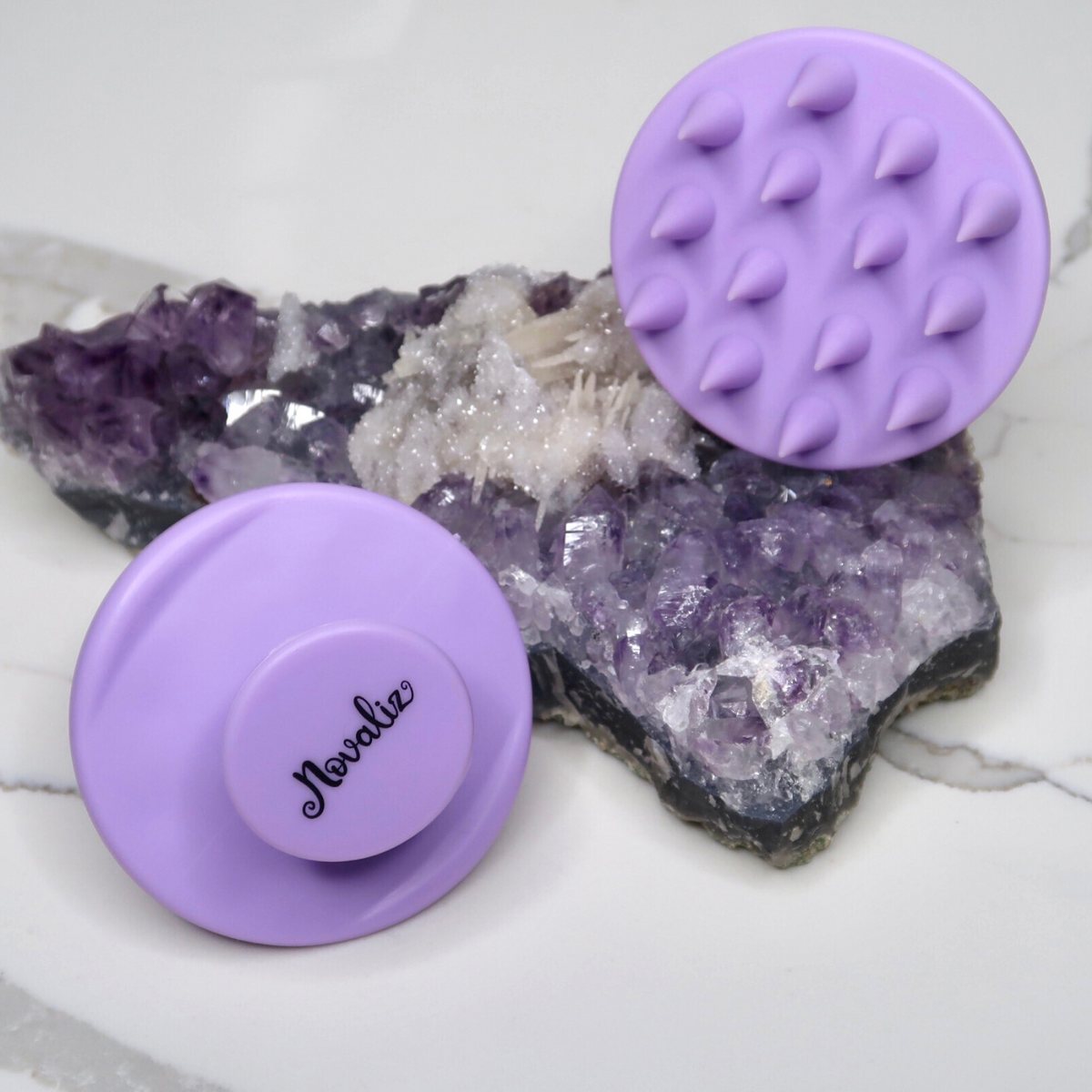 lilac scalp massager