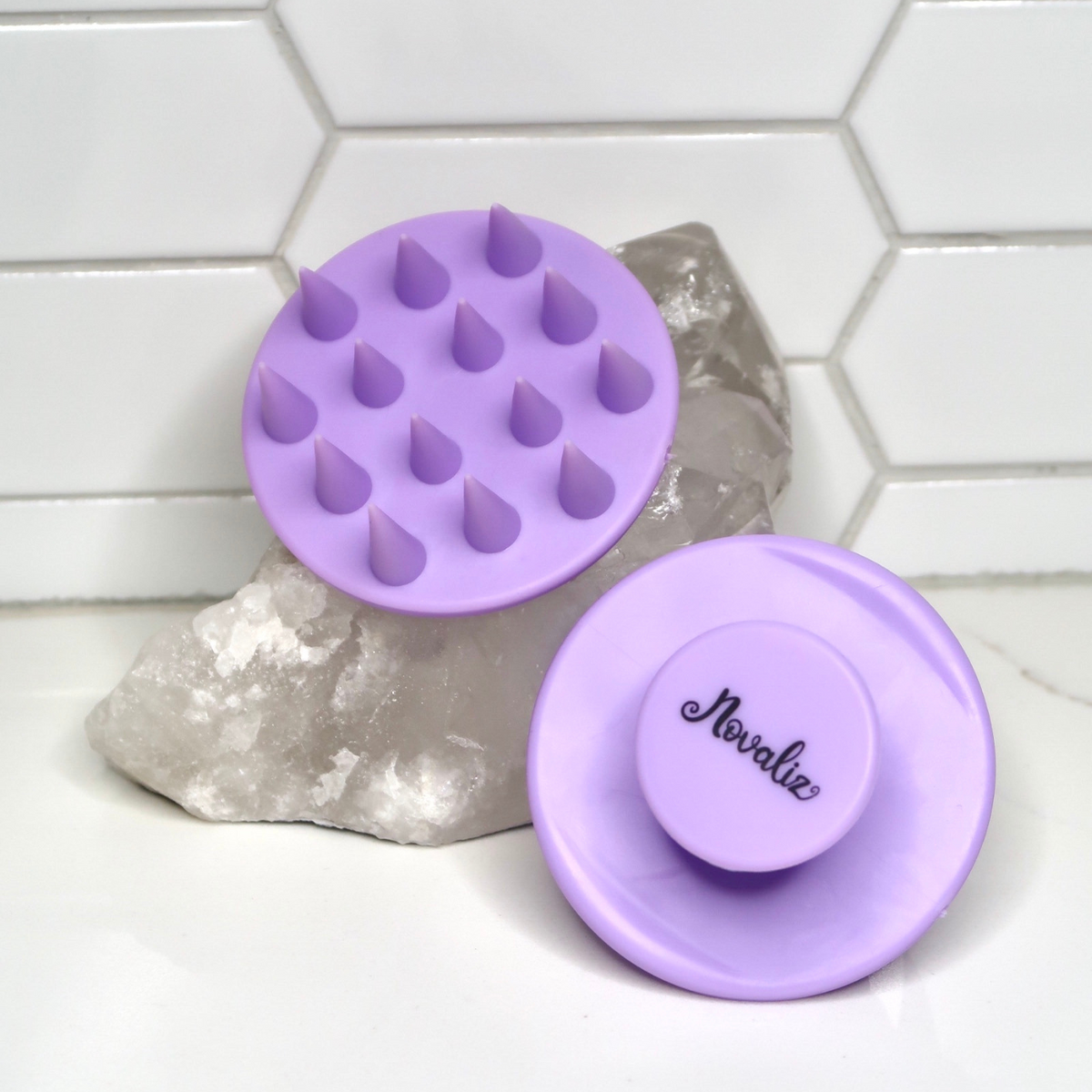 lilac scalp massager